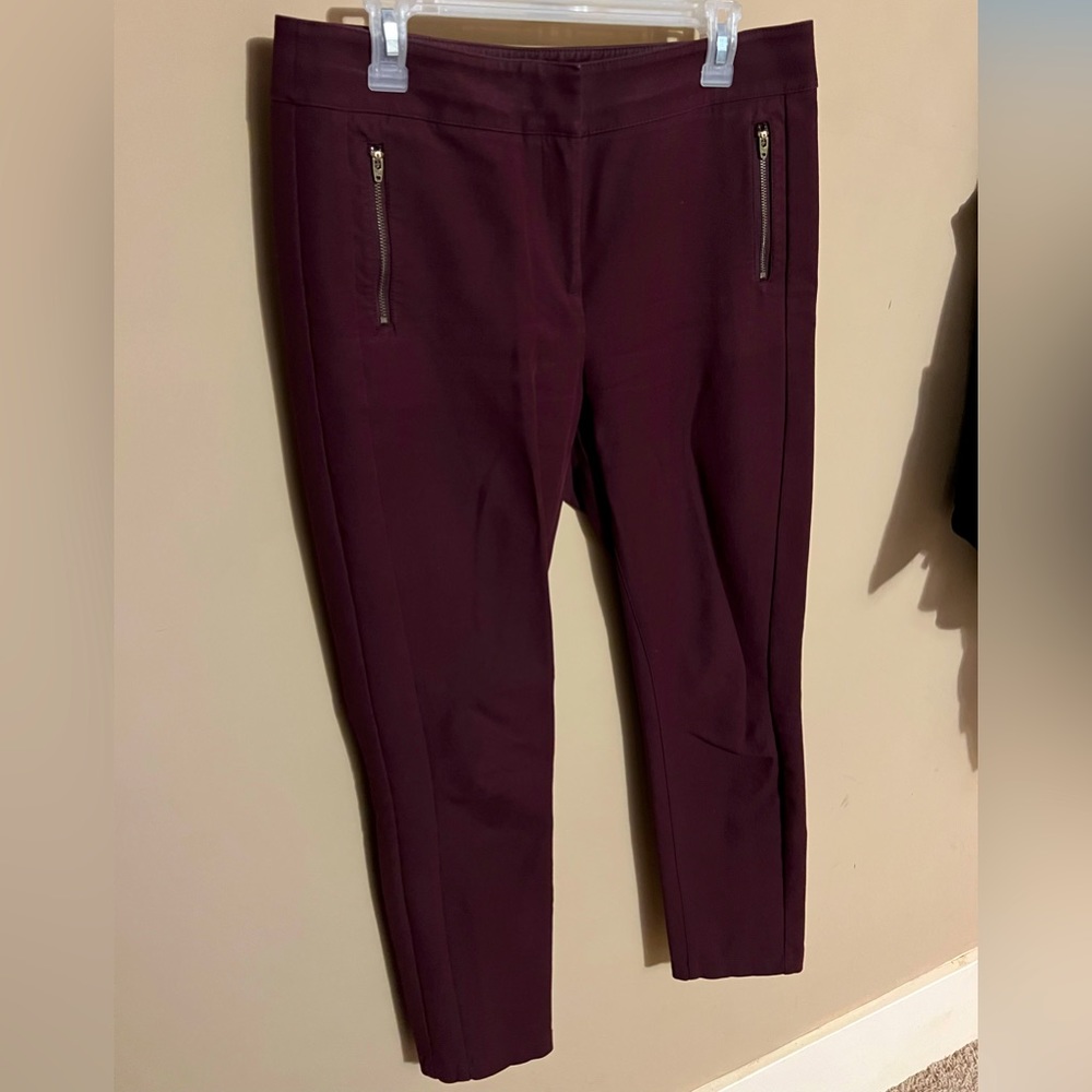 Maroon Loft dress pants Marissa skinny size 10 tall
